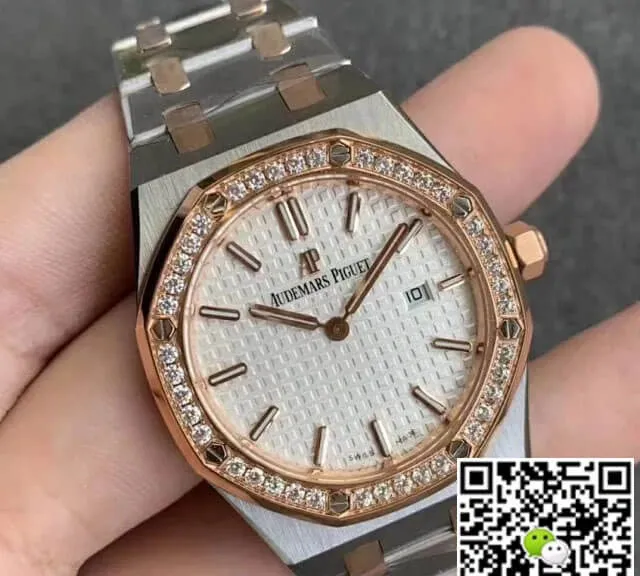 Audemars Piguet Royal Oak 67651SR.ZZ.1261SR.01 JF Factory 1:1 Best Edition Replica Watch Diamond-Set Bezel